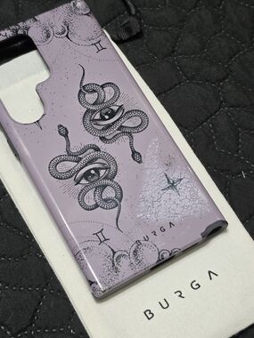 Burga Samsung S24 Ultra Gemini Lavender Snake Eye Pattern Phone Case